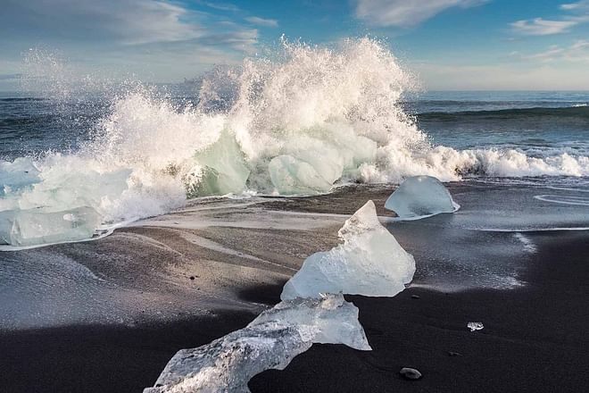 South Coast, Diamond Beach & Glacier Lagoon with hotel pickup