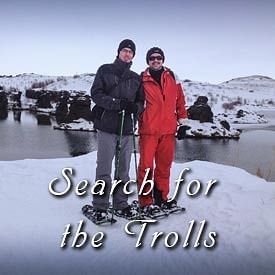 Snowshoeing in Krafla volcanic area