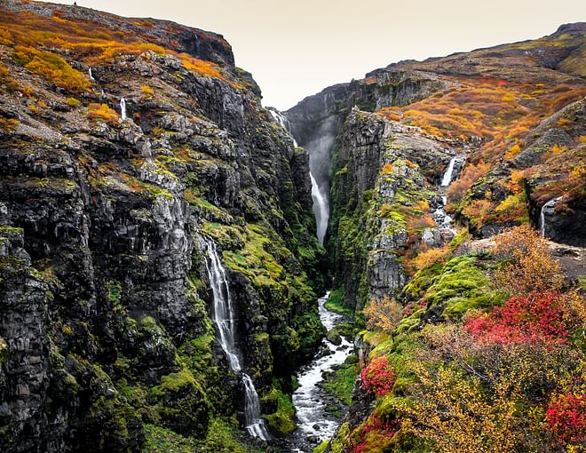 Private Glymur Waterfall Hike (optional: Krauma Geothermal Bath)